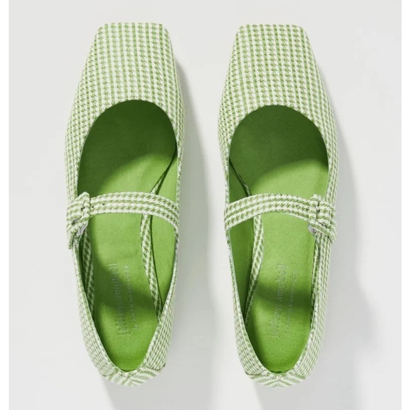 Jeffrey Campbell Shoes - Jeffrey Campbell for Anthropologie Square Toe Mary Jane houndstooth flats